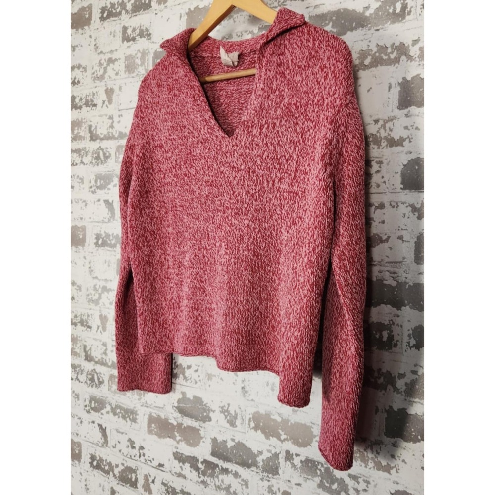 J. Jill Marled Knit V-Neck Sweater Hong Kong Made Soft Blend Cozy Fall Style XS - Picture 4 of 16